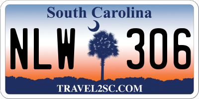 SC license plate NLW306