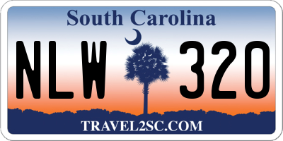 SC license plate NLW320
