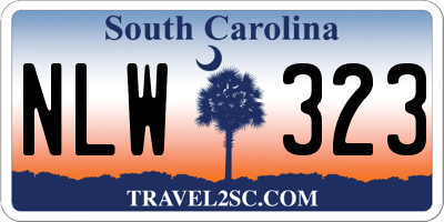 SC license plate NLW323