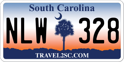 SC license plate NLW328