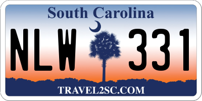 SC license plate NLW331