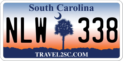 SC license plate NLW338