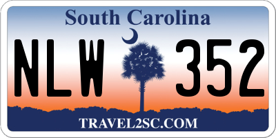 SC license plate NLW352