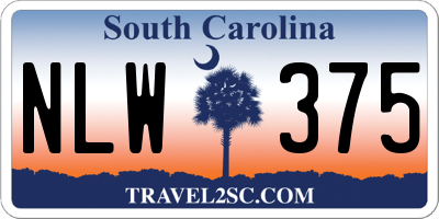 SC license plate NLW375