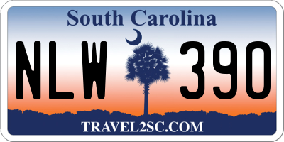 SC license plate NLW390
