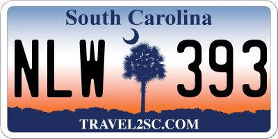 SC license plate NLW393