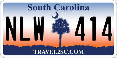 SC license plate NLW414