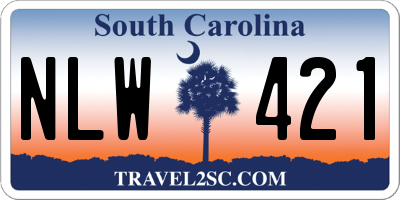 SC license plate NLW421