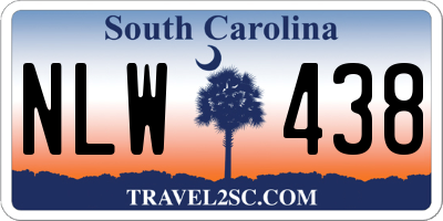 SC license plate NLW438