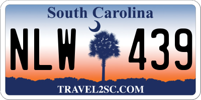 SC license plate NLW439