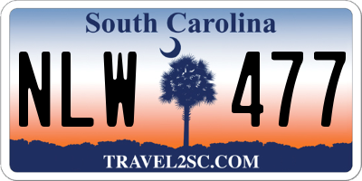 SC license plate NLW477