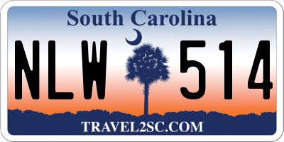 SC license plate NLW514