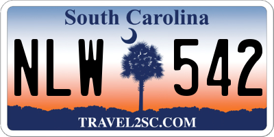 SC license plate NLW542