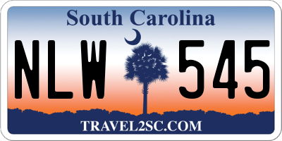 SC license plate NLW545