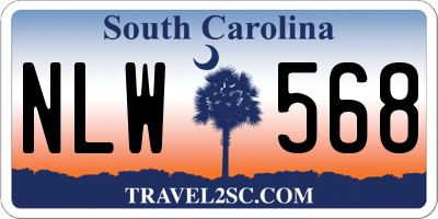 SC license plate NLW568