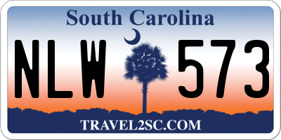 SC license plate NLW573