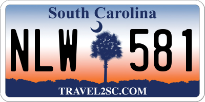 SC license plate NLW581