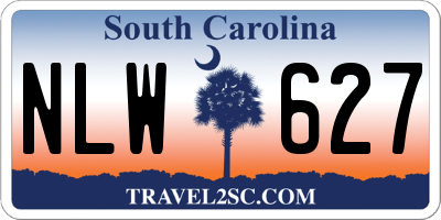 SC license plate NLW627
