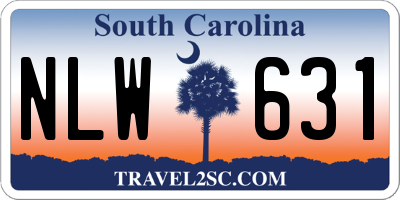 SC license plate NLW631