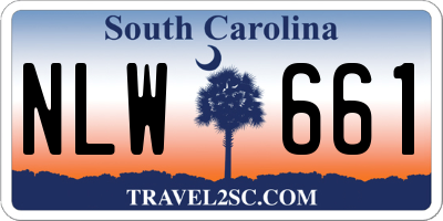 SC license plate NLW661