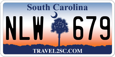SC license plate NLW679