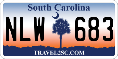 SC license plate NLW683