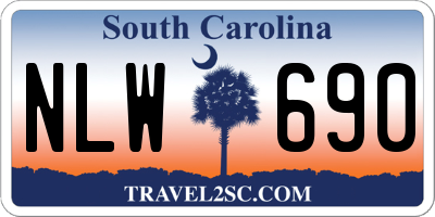 SC license plate NLW690