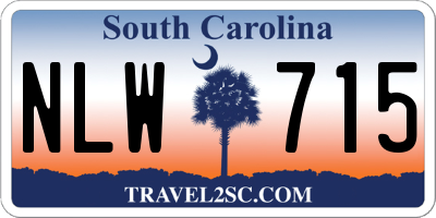 SC license plate NLW715