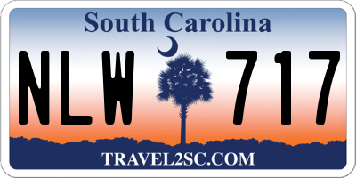 SC license plate NLW717