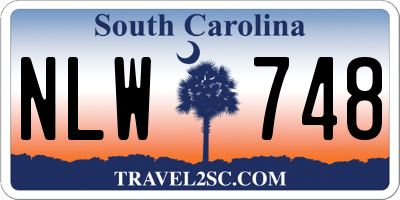 SC license plate NLW748