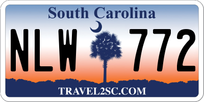 SC license plate NLW772