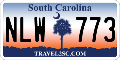 SC license plate NLW773