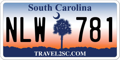 SC license plate NLW781