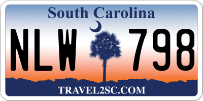 SC license plate NLW798
