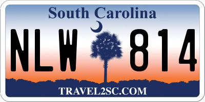 SC license plate NLW814