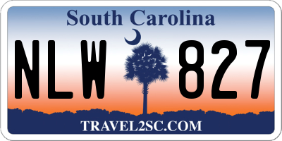 SC license plate NLW827