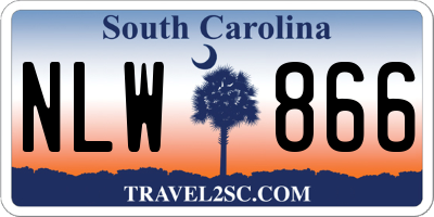 SC license plate NLW866