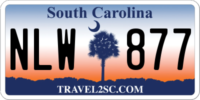 SC license plate NLW877