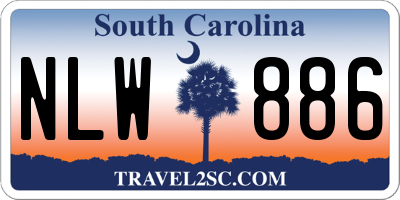 SC license plate NLW886