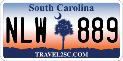 SC license plate NLW889