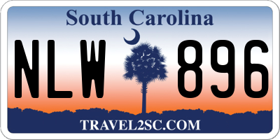 SC license plate NLW896