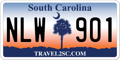 SC license plate NLW901