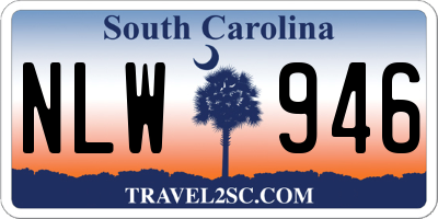 SC license plate NLW946