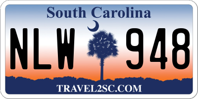 SC license plate NLW948