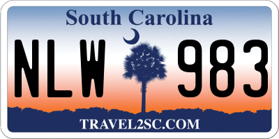 SC license plate NLW983