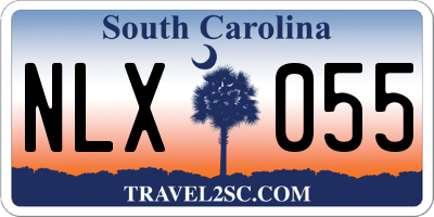 SC license plate NLX055
