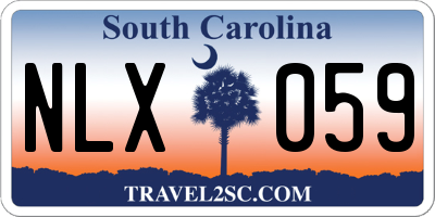 SC license plate NLX059