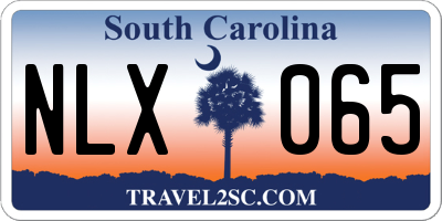 SC license plate NLX065