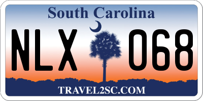 SC license plate NLX068