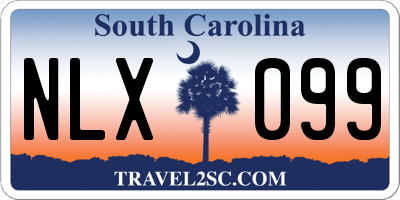 SC license plate NLX099